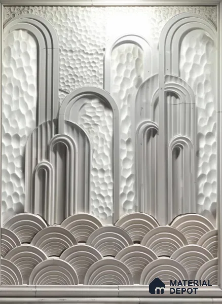 Duco Paintable Grey Design CNC Made HDHMR Panel 8 ft x 4 ft -25 mm