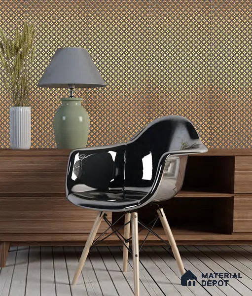 Brown Geometric Look Charcoal Decorative Wall Panel PN 05576 8 ft x 2 ft - 4 mm | Suitable for Feature Wall, TV Unit & Living Room | Width is Subjected to 5% Variation