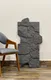 PN 06406 D Random Stone Series PU Stone Panel 4x2 ft – 35 mm Dark Grey indoor decorative stone wall panel