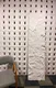 PN 06420 E Vertical Rough Stone Series PU Stone Panel 8x2 ft – 60 mm White indoor decorative stone wall panel