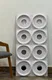 PN 06441 E Hollow Ring Series PU Stone Panel 4x2 ft – 40 mm White indoor decorative stone wall panel