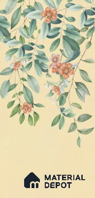 Stone Floor & Wall Tile TL 10847 P Theo Hope Hanging Leaves 4 ft x 2 ft Mattcer Glid Carving Matte Finish Vitrified Tile - 9 mm