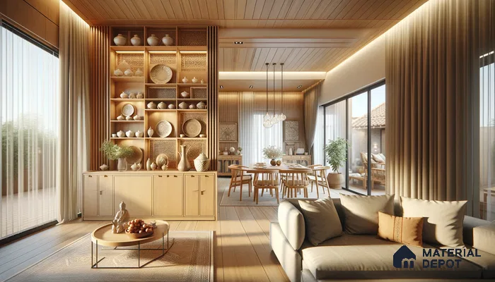 A Traditional Living Space with Opulent Fluted Laminates   | Material Depot