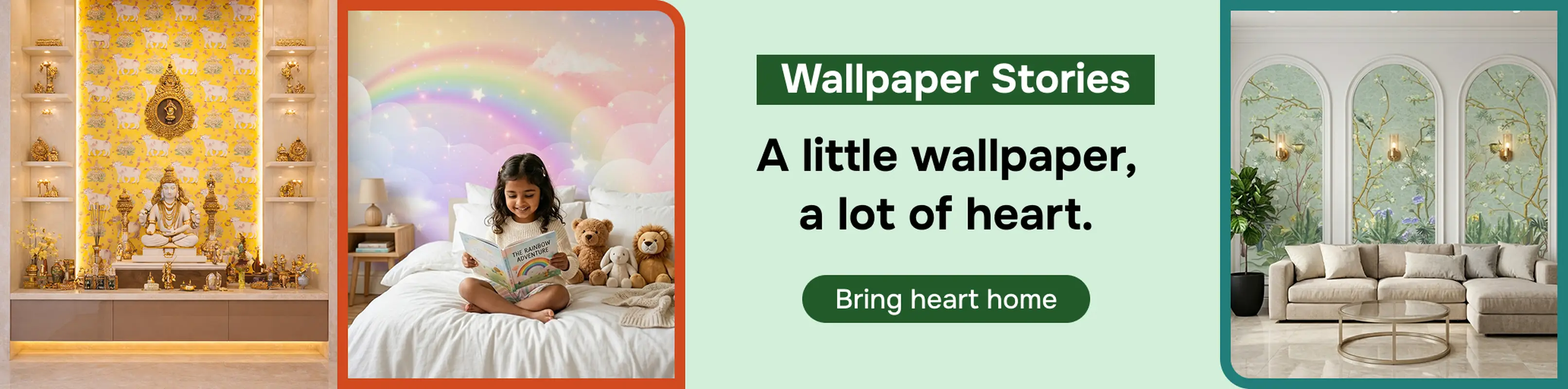 Home page banner for Home & Hues Wallpaper Collection