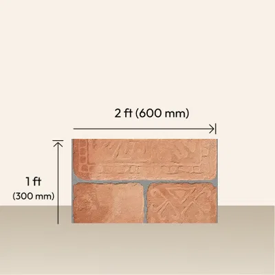 Closeup mockup image of 12x18 inch (300x600 mm) Tiles