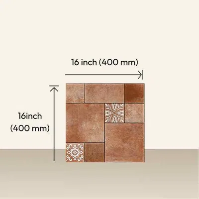 Closeup mockup image of 16x16 inch (400x400 mm)