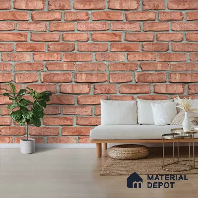 A close-up of a 3D Stone Tiles Themed Wallpaper for Walls 19.6 Inches(W) x 420 Inches(H) Atarangi Series 3D Patterned - 57 Sq. Ft. with a finish available at Material Depot in Bangalore