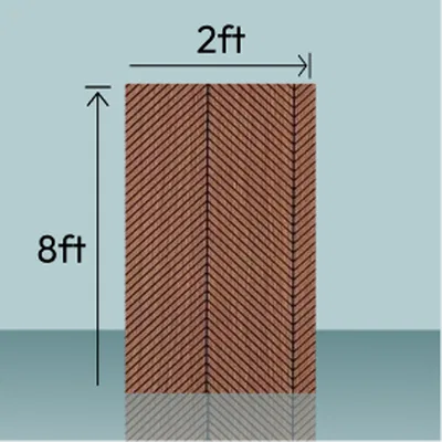 Mockup Image of Louver showing 8ft x 2ft Louver Sample