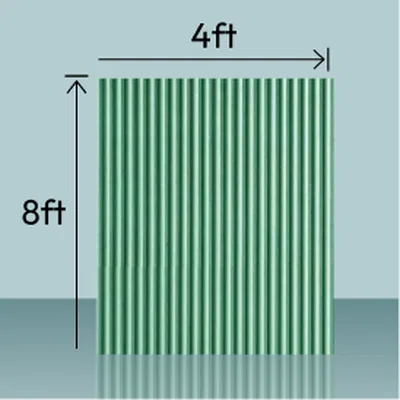 Mockup Image of Louver showing 8ft x 4ft Louver Sample