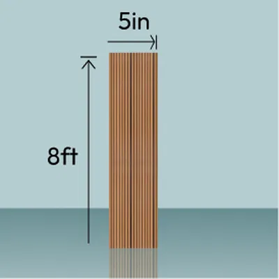 Mockup Image of Louver showing 8ft x 5inch Louver Sample