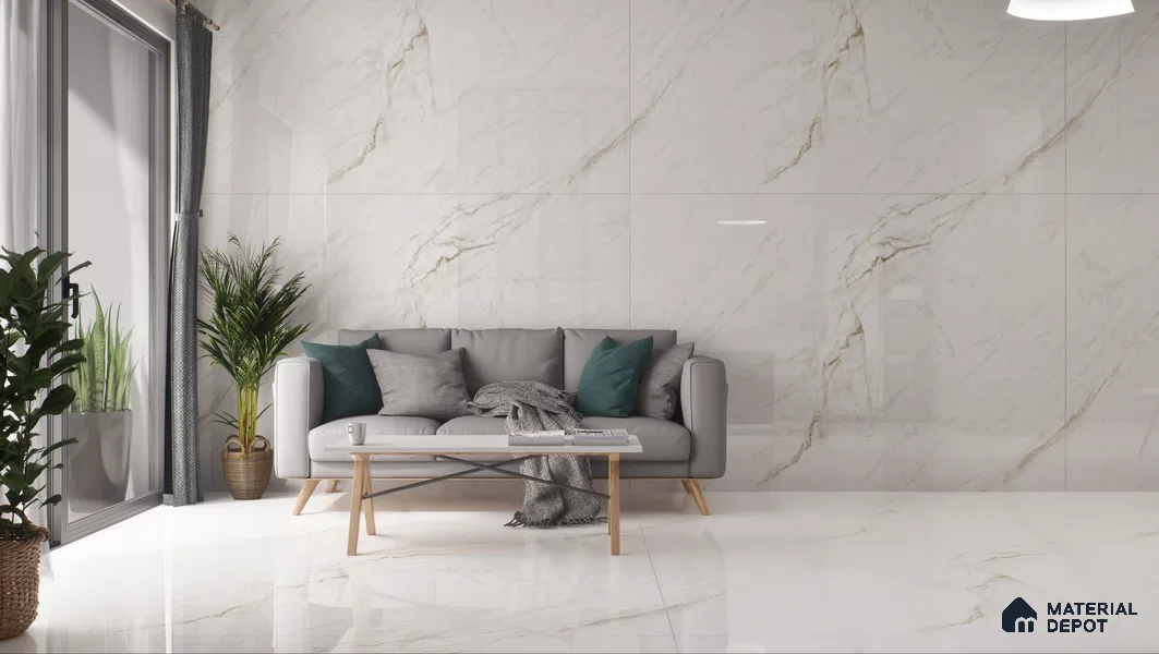 TL 11567 Endless Michel Angelo 6 ft x 4 ft Glossy Vitrified Tile - 10 mm | Adhesive and Spacers Must be Used During Installation