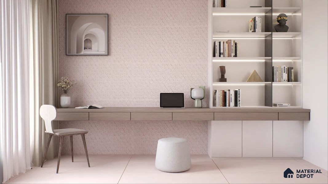 TL 00693 A Radiant Rosy Series Plain Pink Matte Finish 4 ft x 2 ft Full Body Vitrified Tile - 9 mm