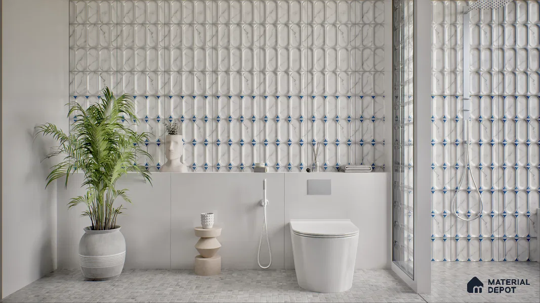 Faux Subway Wall Tile TL 04920 F Estilo Retro Plain Venatino 1 ft x 1 ft Ceramic Matte Finish - 9 mm | Suitable for Highlighter Walls, Foyer, Bathroom, Kitchen Wall & Backsplashes | Please Expect a Slight Variation of Pattern