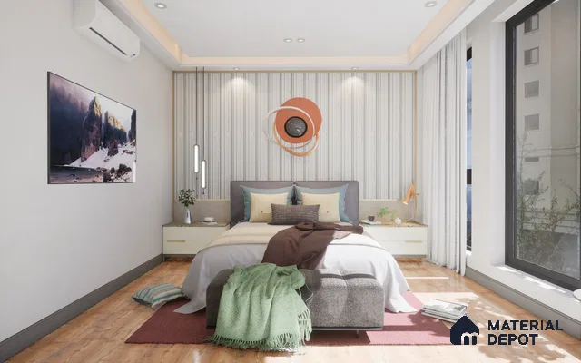 White Plain Colour Louver InfiColor 2034 An Infinite Palette of Colors 8 ft x 4.9 inch Charcoal Panel - 12 mm | Suitable for Feature Wall, TV Unit & Living Room | Width is Subjected to 5% Variation