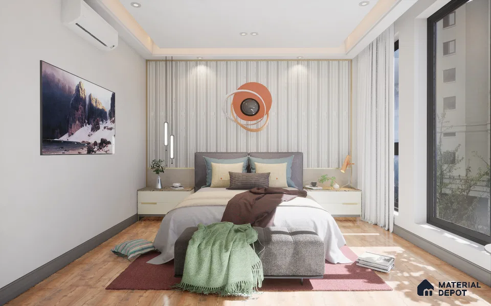 White Plain Colour Louver InfiColor 2034 An Infinite Palette of Colors 8 ft x 4.9 inch Charcoal Panel - 12 mm | Suitable for Feature Wall, TV Unit & Living Room | Width is Subjected to 5% Variation