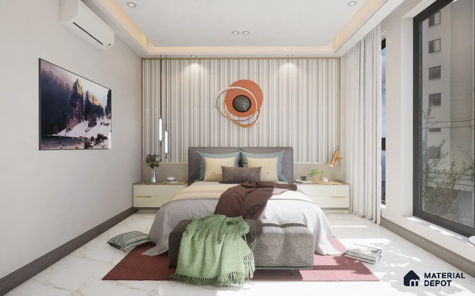 White Plain Colour Louver InfiColor 2027 An Infinite Palette of Colors 8 ft x 4.9 inch Charcoal Panel - 12 mm | Suitable for Feature Wall, TV Unit & Living Room | Width is Subjected to 5% Variation