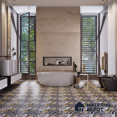 544 300x300 mm Matte finish Moroccan Series Heavy Duty Ceramic Tile | Material Depot