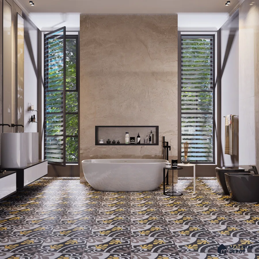 544 300x300 mm Matte finish Moroccan Series Heavy Duty Ceramic Tile | Material Depot