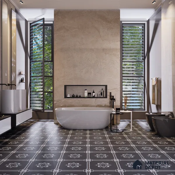 Stone Look TL 10371 T Anti Skid Tile Floor Tile 1 ft x 1 ft Vitrified Matte Finish - 12 mm