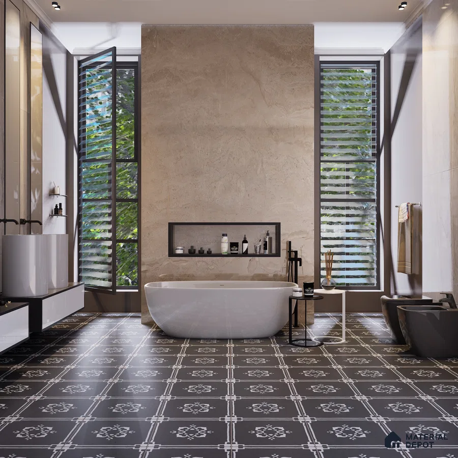 549 300x300 mm Matte finish Moroccan Series Heavy Duty Ceramic Tile | Material Depot