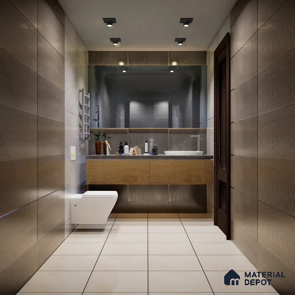 Grey Marble Floor Tile TL 07529 D Lustra Aegean Motif - Floor 1 ft x 1 ft Ceramic Carving Matte Finish - 9 mm |  | Suitable for Living Room, Bedroom, Bathroom