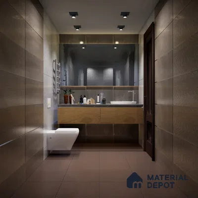 Brown Anti Slip Bathroom Plain Tiles | 300x300 mm MD 535715 | Material Depot