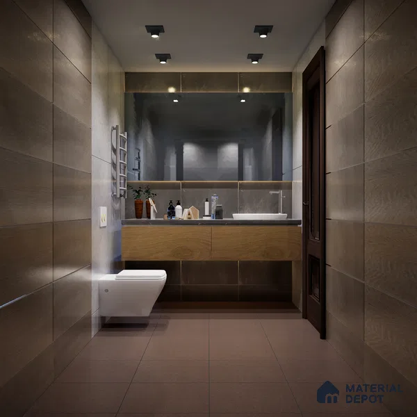 Plain Floor & Wall Tile TL 05446 Jewel Frosted Wenge 1 ft x 1 ft Ceramic Matte Finish - 7.5 mm | Suitable for Bathroom, Terrace & Balcony