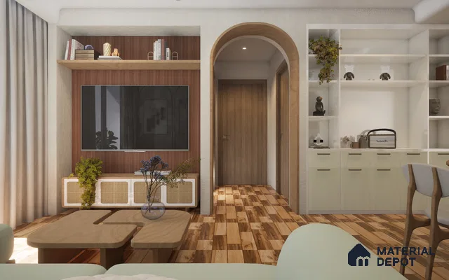Brown Wooden Louver 6201 9 ft x 4.8 inch Charcoal Panel - 12 mm | Suitable for Feature Wall, TV Unit & Living Room | Width is Subjected to 5% Variation