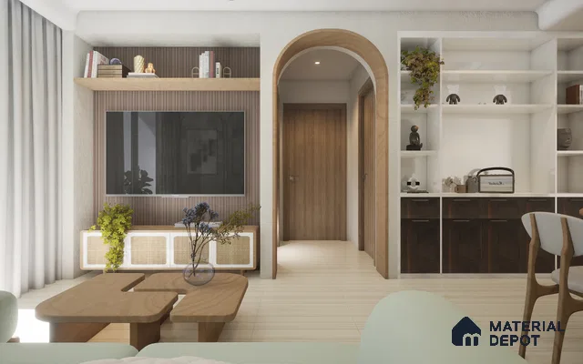 Brown Wooden Louver 7101 9 ft x 5.8 inch Charcoal Panel - 13 mm | Suitable for Feature Wall, TV Unit & Living Room | Width is Subjected to 5% Variation