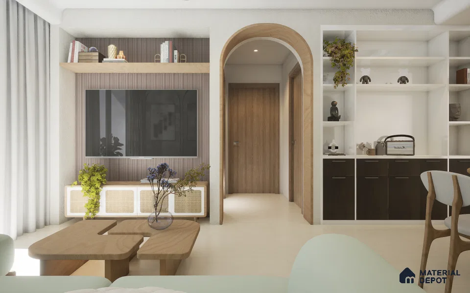 Multi Colour Wooden Louver 7201 9 ft x 5 inch Charcoal Panel - 12 mm | Suitable for Feature Wall, TV Unit & Living Room | Width is Subjected to 5% Variation