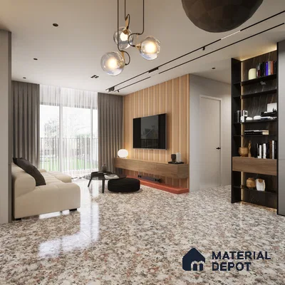 Flame Multy 1200x600 mm Lapato Surface GVT Tile - 9 mm | Material Depot