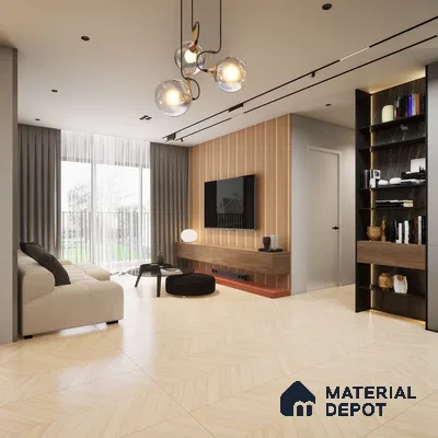 TL 04486 Chevron Wood Silver 600x1200 mm Wooden Look Wall And Floor Tile
