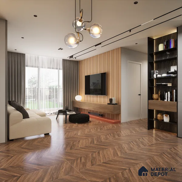 TL 03206 Elemento Brown 1200 x 600 mm Diamond Finish Vitrified Tile - 9 mm