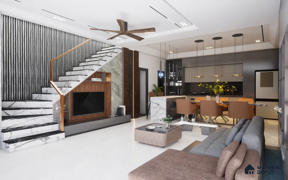 Grey Metallic Louver 1189 244 (Trend 1189) 8 ft x 4.9 inch Charcoal Panel - 12 mm | Suitable for Feature Wall, TV Unit & Living Room | Width is Subjected to 5% Variation