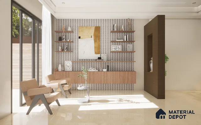Grey Patterned Louver VL 21 AT (VL 21) 8 ft x 4.9 inch Charcoal Panel - 12 mm | Suitable for Feature Wall, TV Unit & Living Room | Width is Subjected to 5% Variation