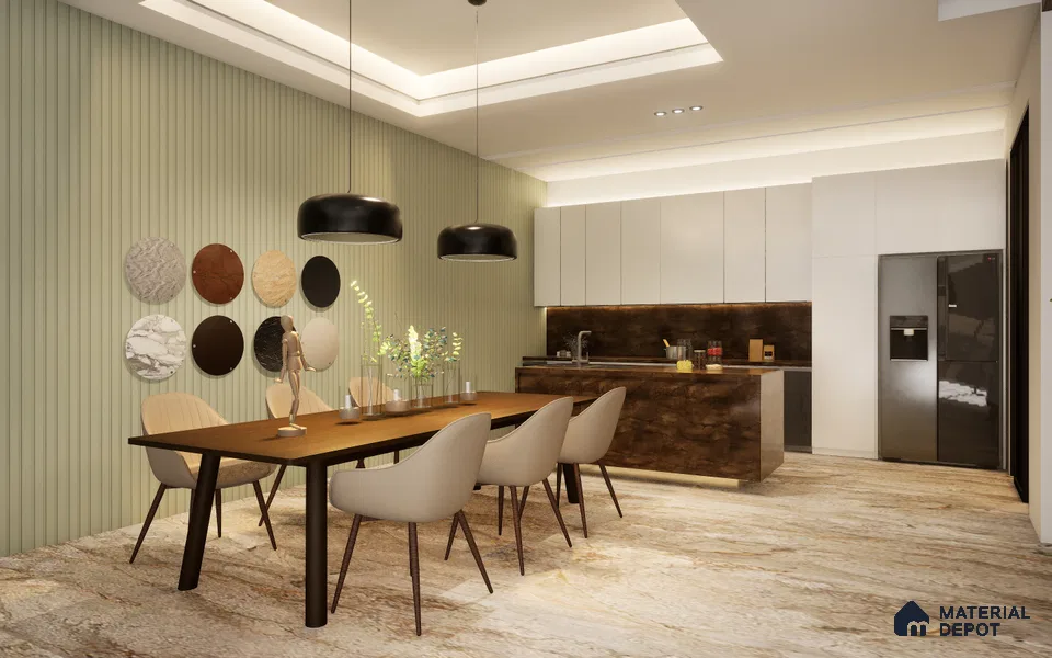 Grey Plain Colour Louver SA 4007 8 ft x 4.9 inch Charcoal Panel -  mm | Suitable for Feature Wall, TV Unit & Living Room | Width is Subjected to 5% Variation