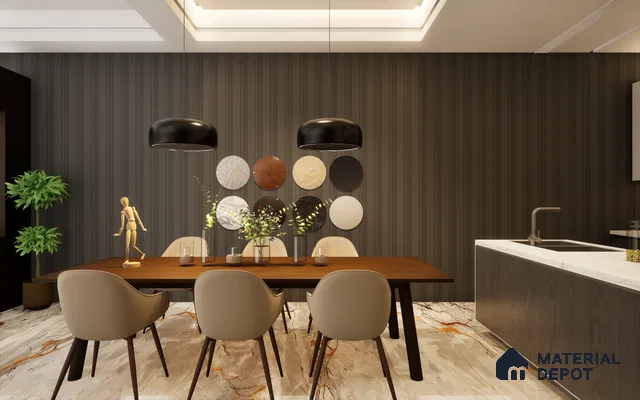 Black Plain Colour Louver SA 4004 8 ft x 4.9 inch Charcoal Panel -  mm | Suitable for Feature Wall, TV Unit & Living Room | Width is Subjected to 5% Variation