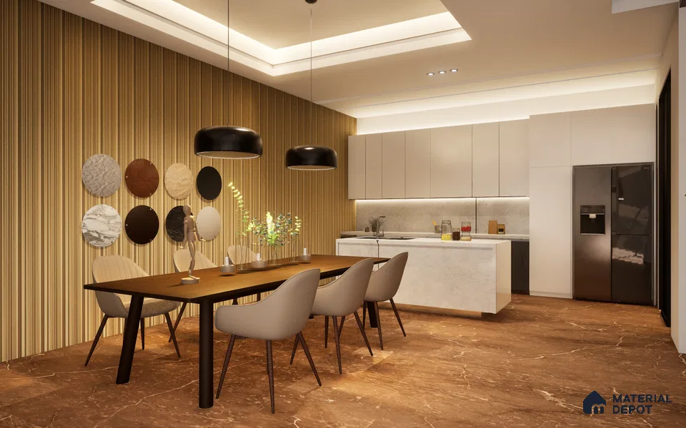 GA 4801 8 ft x 4 ft Marble Finish 6H Antiscratch Acrylic Laminate - 1.5 mm
