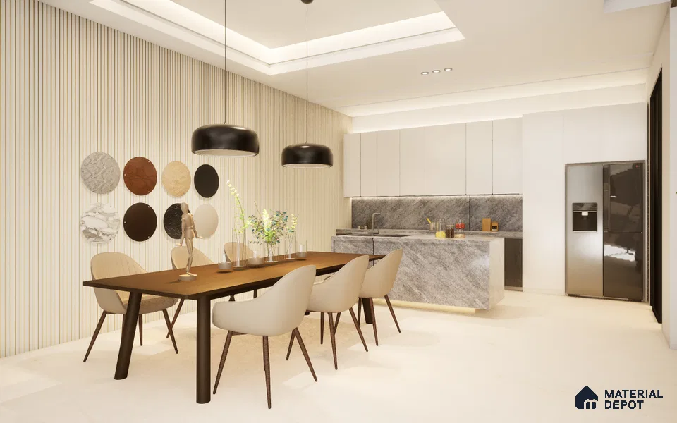 GA 4802 8 ft x 4 ft Marble Finish 6H Antiscratch Acrylic Laminate - 1.5 mm