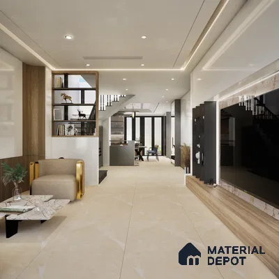 Alessia Beige 1200x600 mm Matte Carving Porcelain Tile - 9 mm | Material Depot