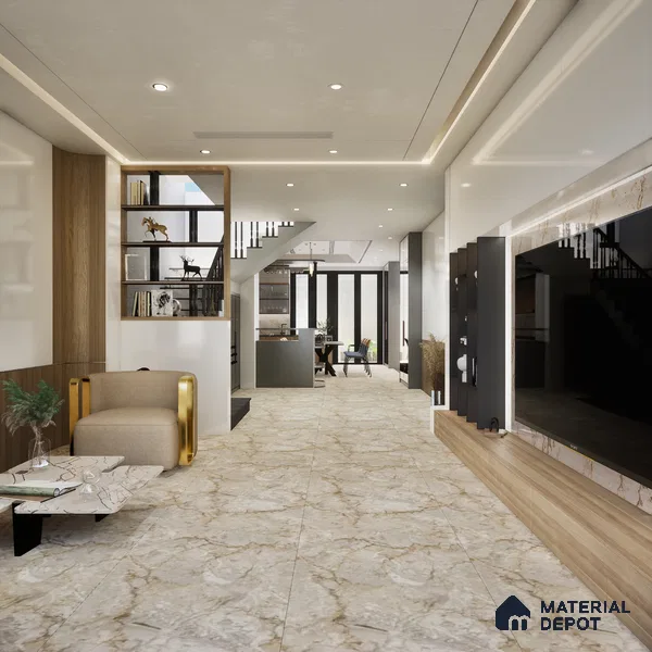 TL 08671 White 4 ft x 2 ft Matte Finish Vitrified Floor & Wall Tile - 9 mm