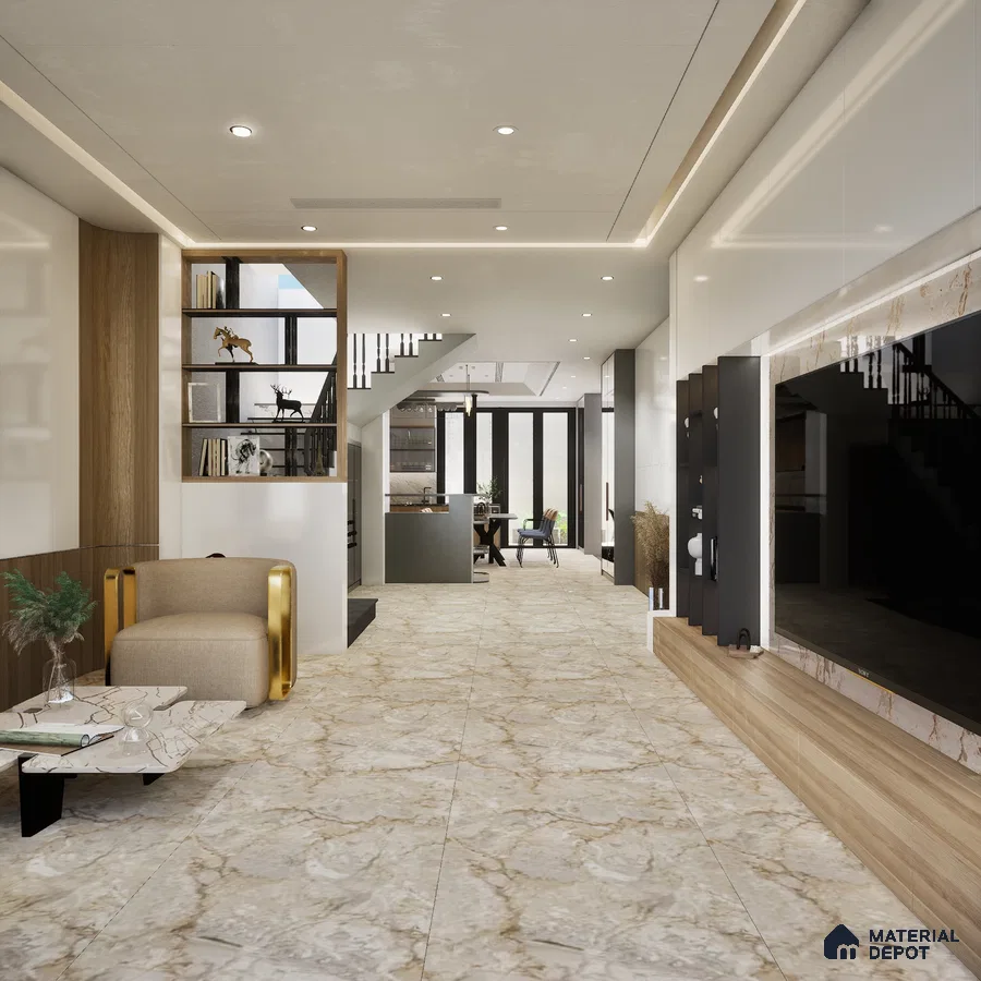 Avery Natural 1200x600 mm Matte Carving Porcelain Tile - 9 mm | Material Depot