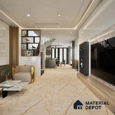 Bronze Beige 1200x600 mm Matte Carving Porcelain Tile - 9 mm | Material Depot