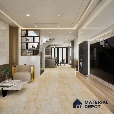 Dimas Brown 1200x600 mm Matte Carving Porcelain Tile - 9 mm | Material Depot