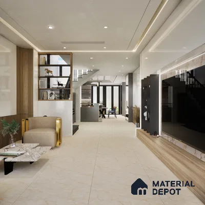 Rica Beige 1200x600 mm Matte Carving Porcelain Tile - 9 mm | Material Depot