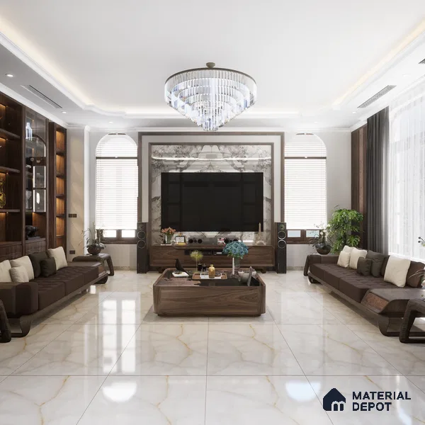 Budget Friendly Endless Wall & Floor Tile Value for Money TL 05948 Terravia Clavora Onyx 4 ft x 2 ft - Vitrified Endless Glossy Finish - 8.5 mm | 4 Random Designs | Suitable for Living Room, Bedroom & Bathroom