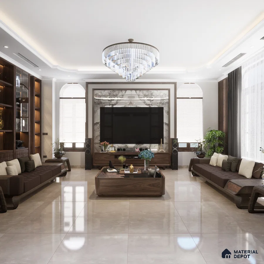 5191 R-3 1200x600 mm Glossy Finish GVT Floor and Wall Tile - 9 mm | Material Depot