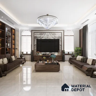 Blomex Green Mist 1200x600 mm Glossy Finish GVT Tile | Material Depot