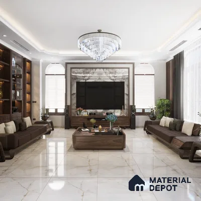 Iconic Verde 1200x600 mm Glossy Finish GVT Tile | Material Depot