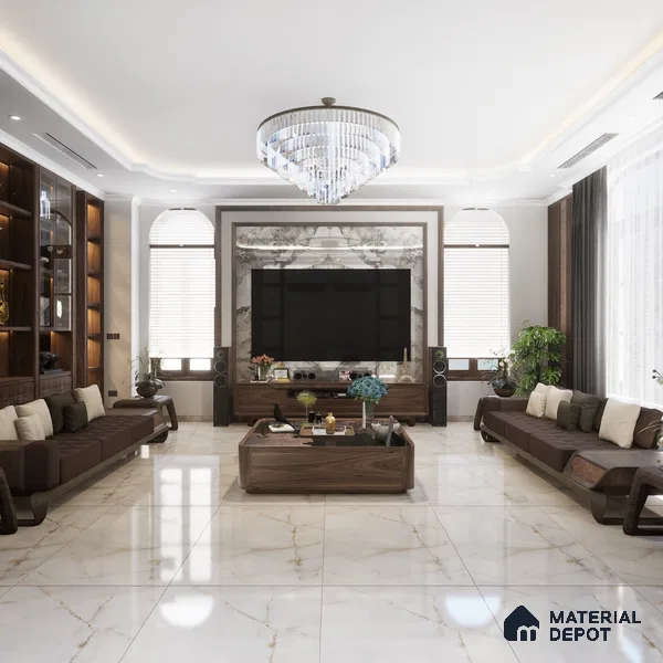 TL 08708 White 4 ft x 2 ft Glossy Finish Vitrified Floor & Wall Tile - 8.5 mm